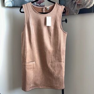 a new day light pink suede Sleeveless Midi Dress